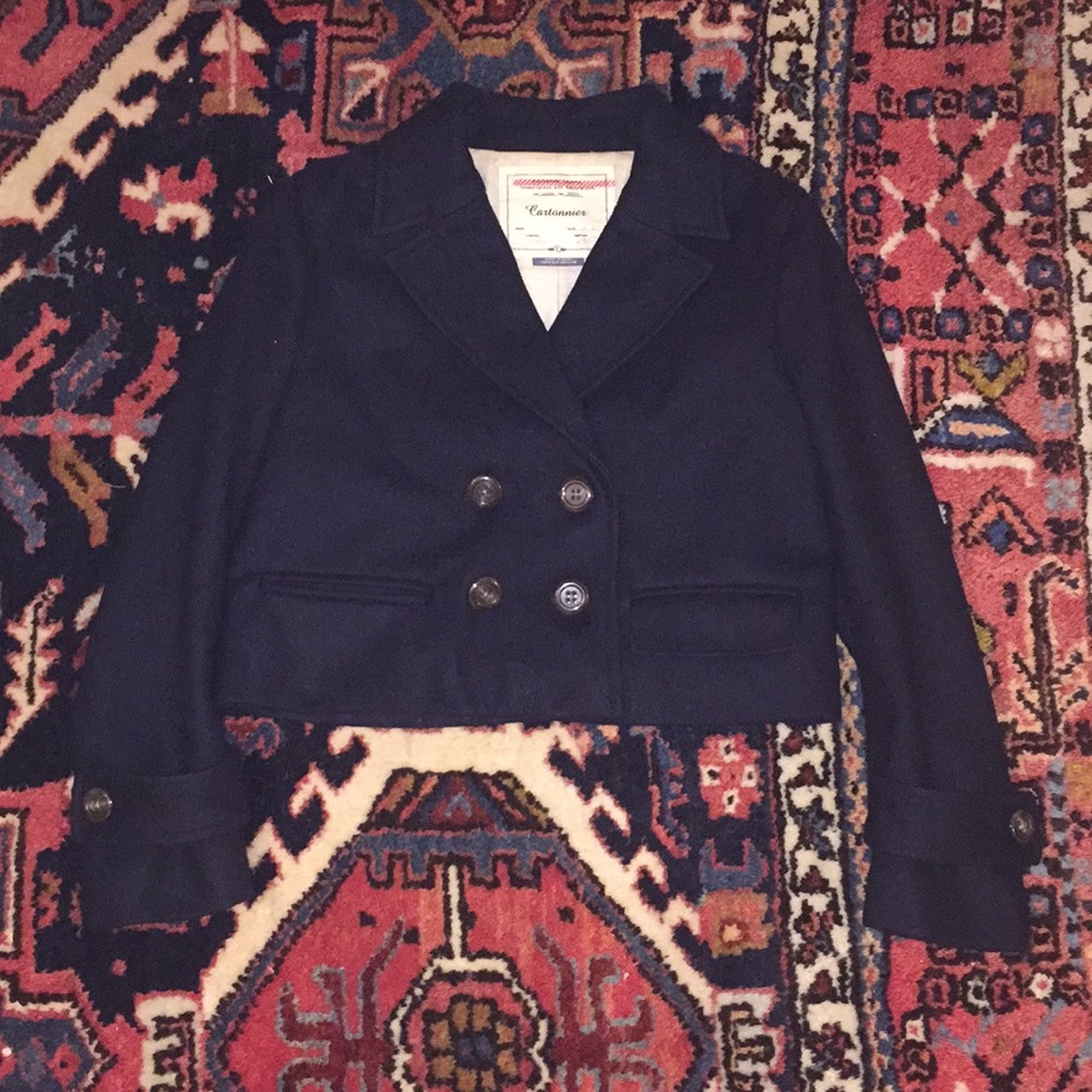 Anthropologie Cropped Pea Coat